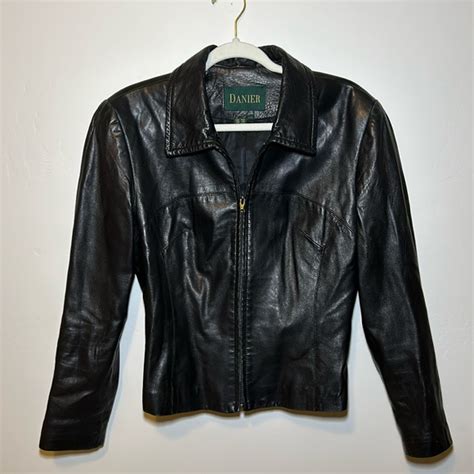 Danier Jackets Coats Vintage Womens Danier Black Genuine Leather