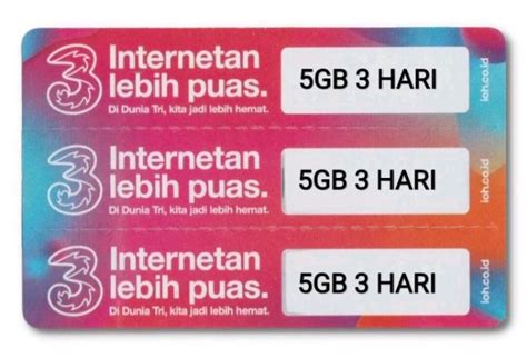 VOUCHER THREE HAPPY 5 GB 3 HARI NASIONAL Lazada Indonesia