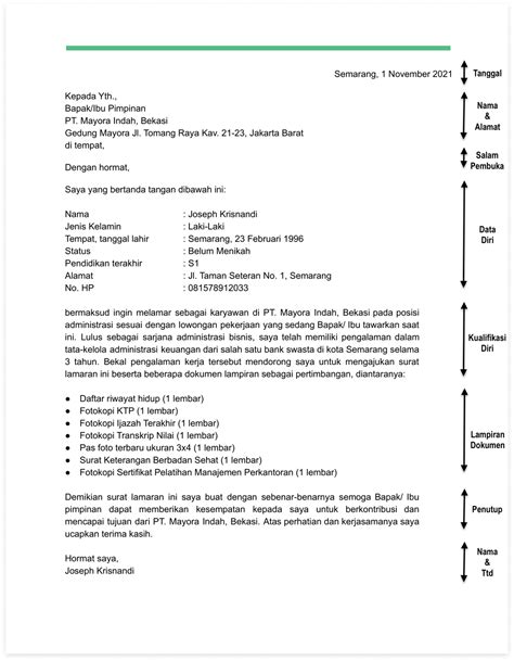 Contoh Surat Lamaran Kerja Di Pt Beserta Tips Jitu Cara Membuatnya