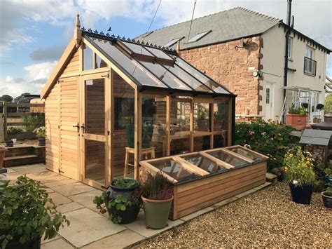 Centaur Woodpecker Joinery Greenhouse Shed Combo Greenhouse Plans