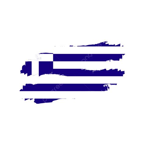 Greece Flag Watercolor Painted Brush Vector Desing Greece Flag Brush