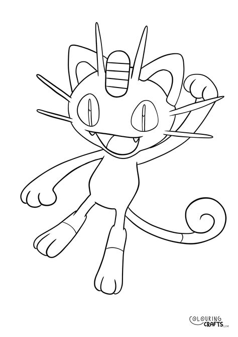 Meowth Pokemon Coloring Page Windingpathsart The Best Porn Website