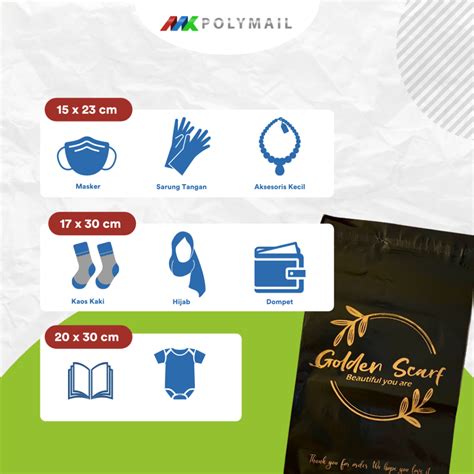 memilih ukuran plastik packing polymailer  tepat  barang