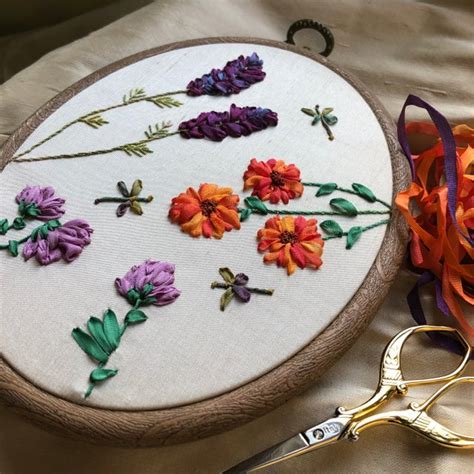 Silk Ribbon Embroidery Kit With Online Tutorial Beginners