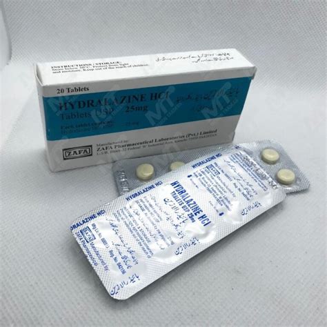 Hydralazine Hcl 25mg Memon Traders