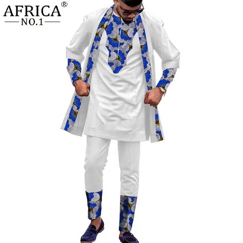 V Tements Africains Pour Hommes Robe Agbada Dashiki Manteaux Imprim S