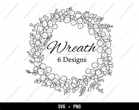 Wreath Svg Bundle Circle Svg Bundle Floral Wreath Svg Etsy