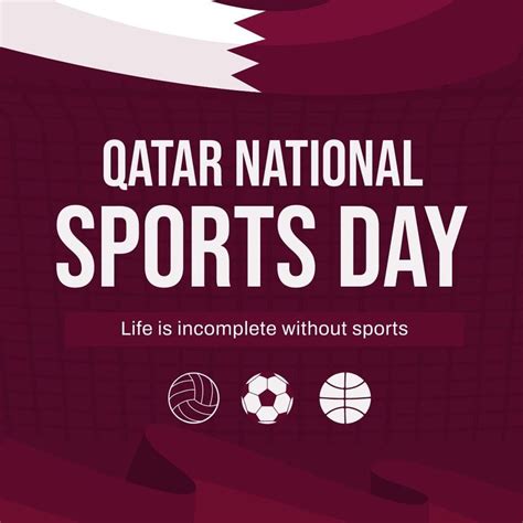 Qatar National Sports Day Fb Post In Eps Illustrator Psd Png