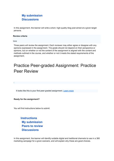 Solution Coursera Digital Marketing Quizzes And Peer Graded Assignment