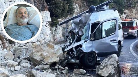 California Man Miraculously Survives After Falling Boulders Crush His Van