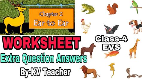 Worksheet Ear To Ear Class Evs Chapter Extra Question Answers