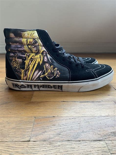 Vans Sk8 Hi Iron Maiden Killers Shoe 11 Black Gem