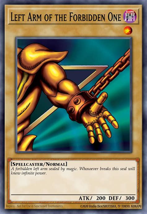 Left Arm Of The Forbidden One Yu Gi Oh Card Database Ygoprodeck