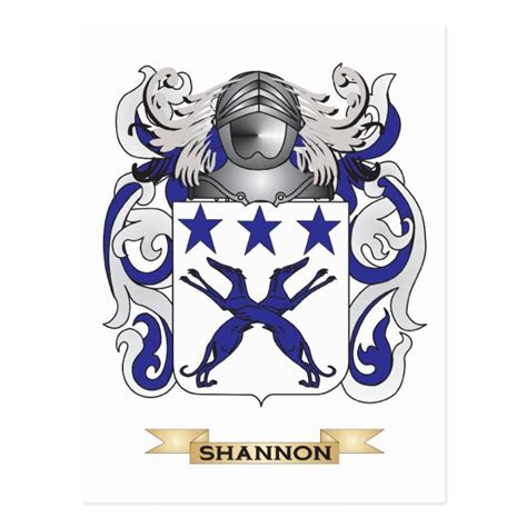 Shannon Coat of Arms (Family Crest) Postcard | Zazzle.com