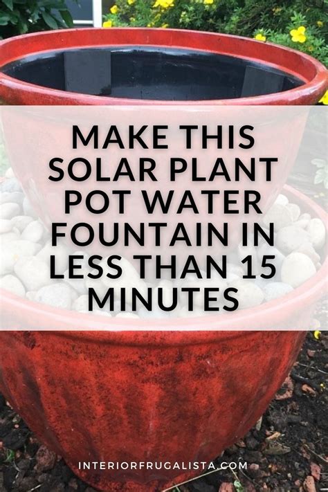 Make This Solar Plant Pot Water Fountain In Less Than 15 Minutes