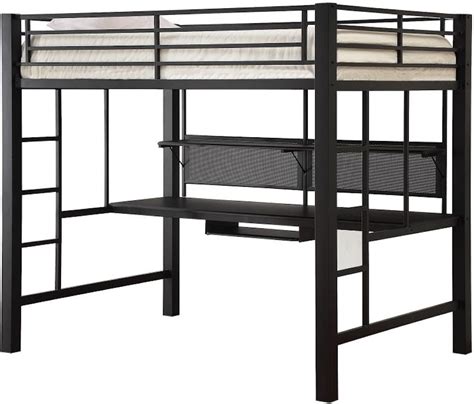 Coaster Bedroom Avalon Full Workstation Loft Bed Black 460023 Haynes