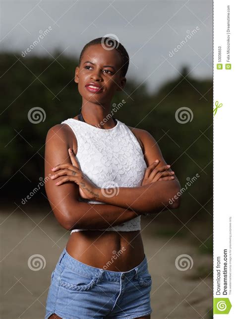 Woman With Arms Crossed Stock Image Image Of Pretty 53036653