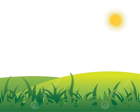 Grass Field Summer Vector Illustration Template Background Green Nature