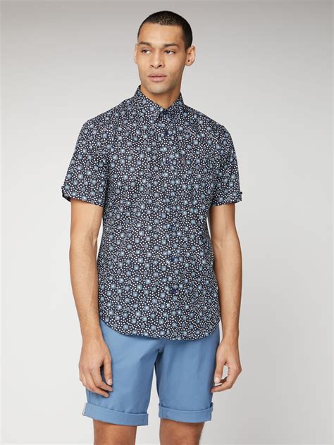 Ben Sherman Short Sleeve Floral Print Shirt Ben Sherman