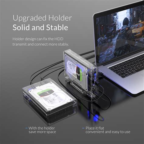 Transparent Series Inch Type C Hard Drive Enclosure With Holder