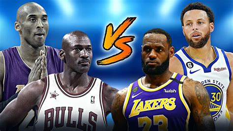 Kobe Bryant And Michael Jordan Vs Lebron James And Stephen Curry Vs