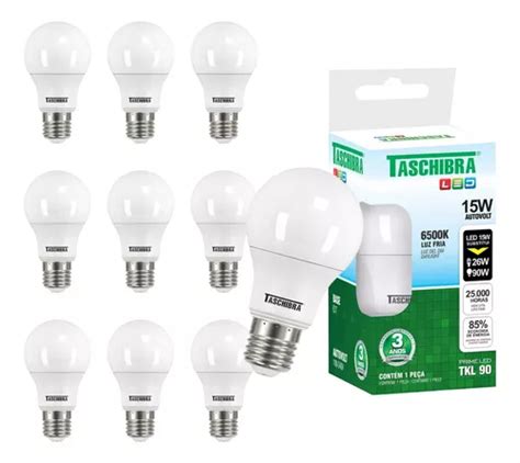 Kit 10 Lâmpadas Led Bulbo A60 Tkl 15w E27 Taschibra Bivolt MercadoLivre