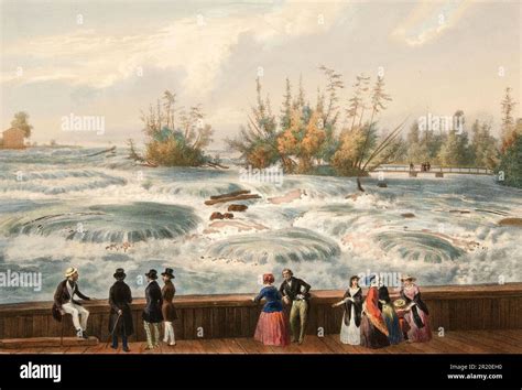 Niagara Falls The Rapids At Niagara Niagara Falls 1848 America