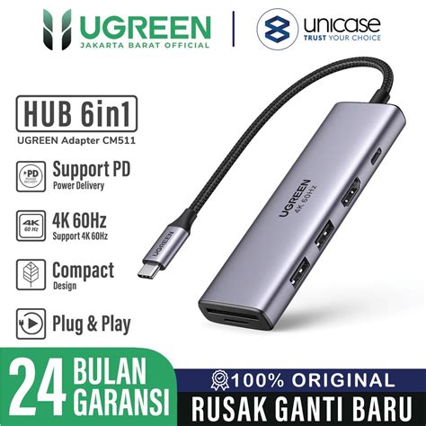 Jual Adapter Converter Hub In Ugreen Usb Type C Pd K Macbook