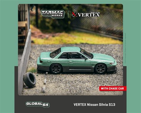 Tarmac Works Vertex Nissan Silvia S Green Grey Axellworks