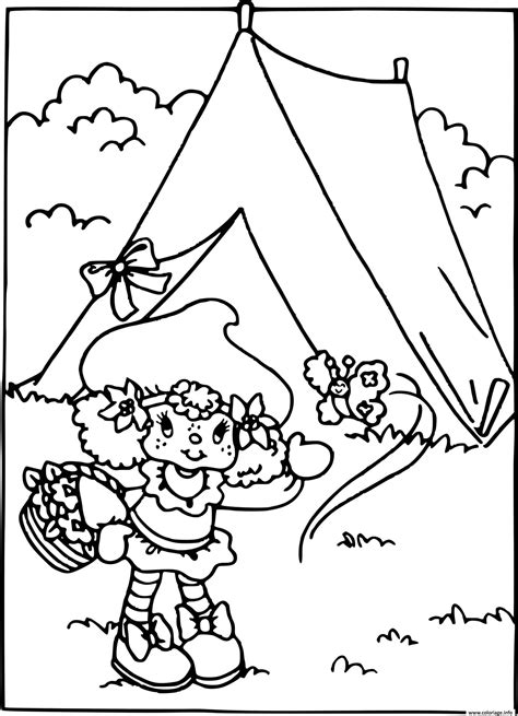 Coloriage Charlotte Aux Fraises Fait Du Camping JeColorie