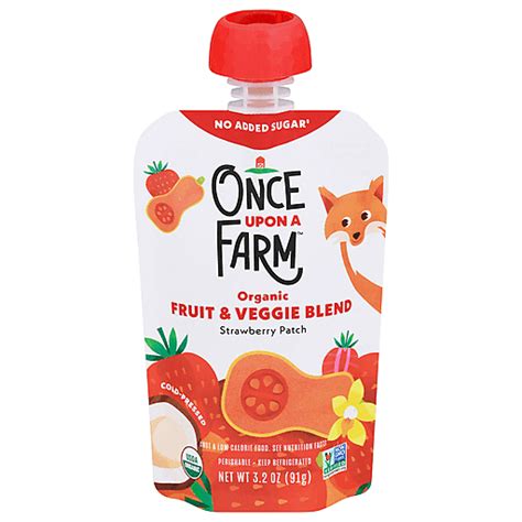 Once Upon A Farm Organic Strawberry Patch Fruit Veggie Blend Oz