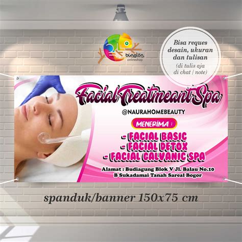 Jual Spanduk Banner X Cm Spanduk Facial Treatment Spanduk Spa