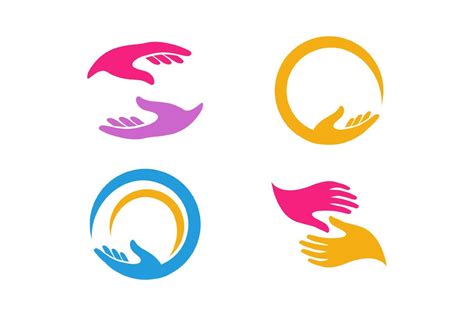 Hand Care Logo Design Template Hand Silhouette Vector Icon