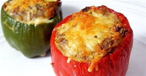 Cooking Creation Italian Pork And Beef Stuffed Bell Peppers