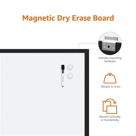 Amazon Basics Magnetic Dry Erase White Board X Inch Whiteboard