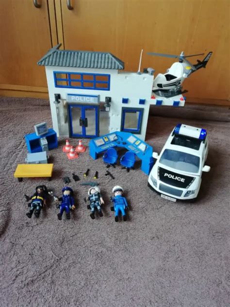 PLAYMOBIL CITY ACTION Police Station 9372 Car Helicopter EUR 21 03