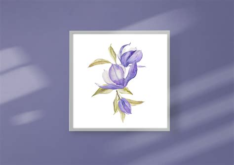 Watercolor Magnolia Clipart - Design Cuts