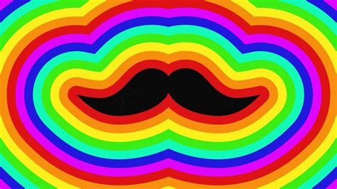 Transparent Rainbow Mustache