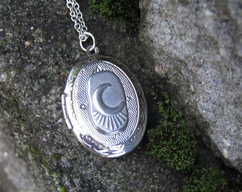 Photo Locket Witchy Woman Moonlight Necklace Stainless Steel Etsy