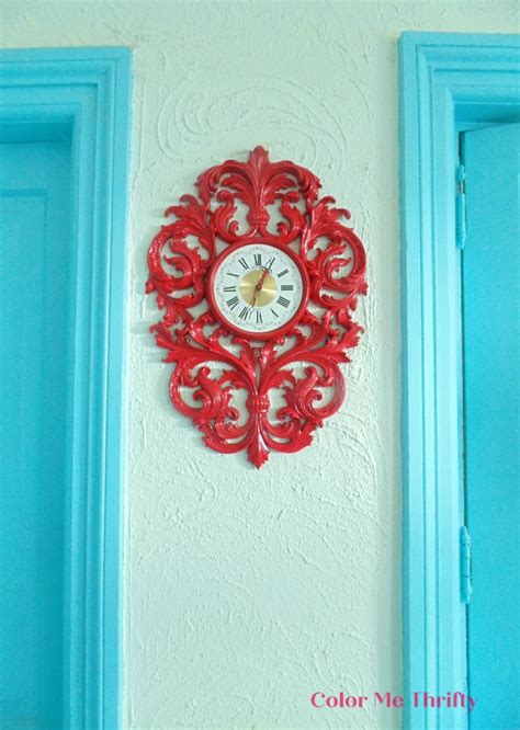 Vintage Wall Clock Makeover Color Me Thrifty