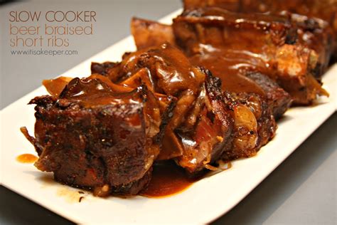 Slow Cooker Beer Braised Short Ribs Recipe ~ Its Yummi