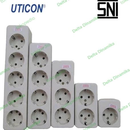 Jual Stop Kontak Uticon Lubang A V Multi Outlet Lobang