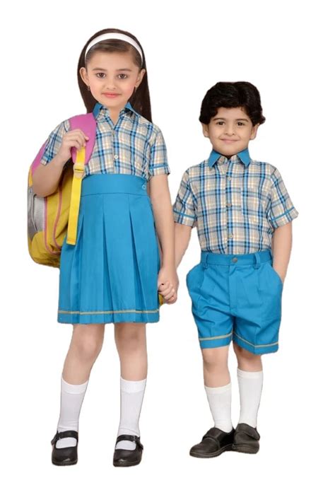 Custom Design Summer Primary School Uniform Shirts Boys Shorts And