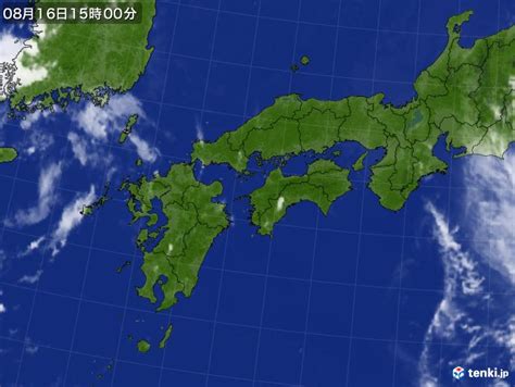 過去の気象衛星西日本2024年08月16日 日本気象協会 Tenkijp