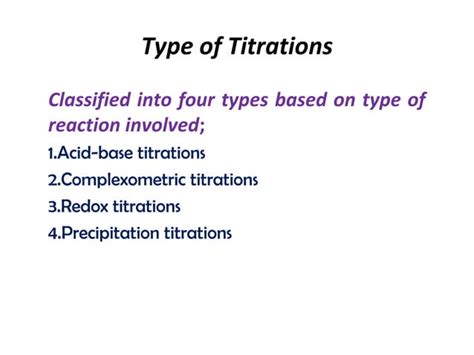 Types Of Titrations PPT