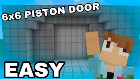 Easy 6x6 Piston Door In Minecraft Bedrock 116 Slimehoney Blockps45