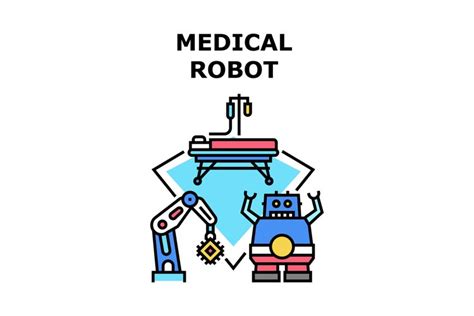 Medical Robot Vector Concept Color Illustration (1790255)