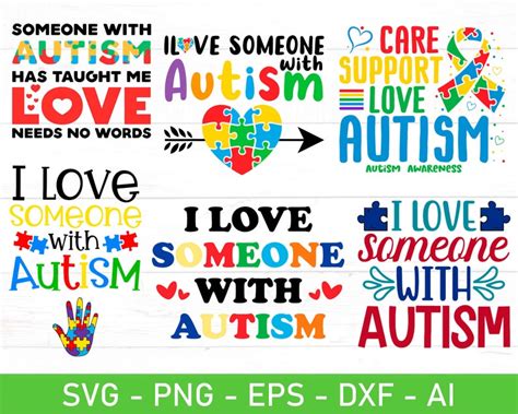 I Love Someone With Autism Svg Bundle Autism Mom Svg Autism Etsy