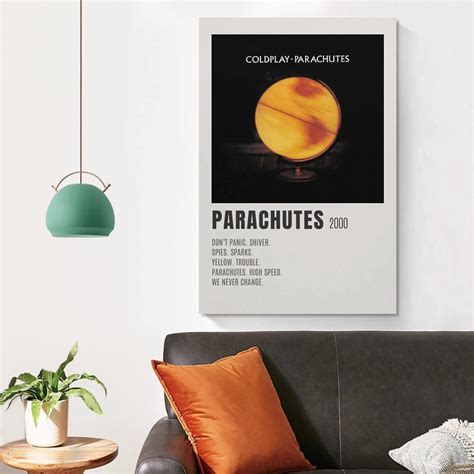 Coldplay Poster, Parachutes Album Cover Poster, Bedroom Decor, Room ...