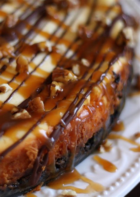 Barefeet In The Kitchen Turtle Cheesecake With Caramel Chocolate And